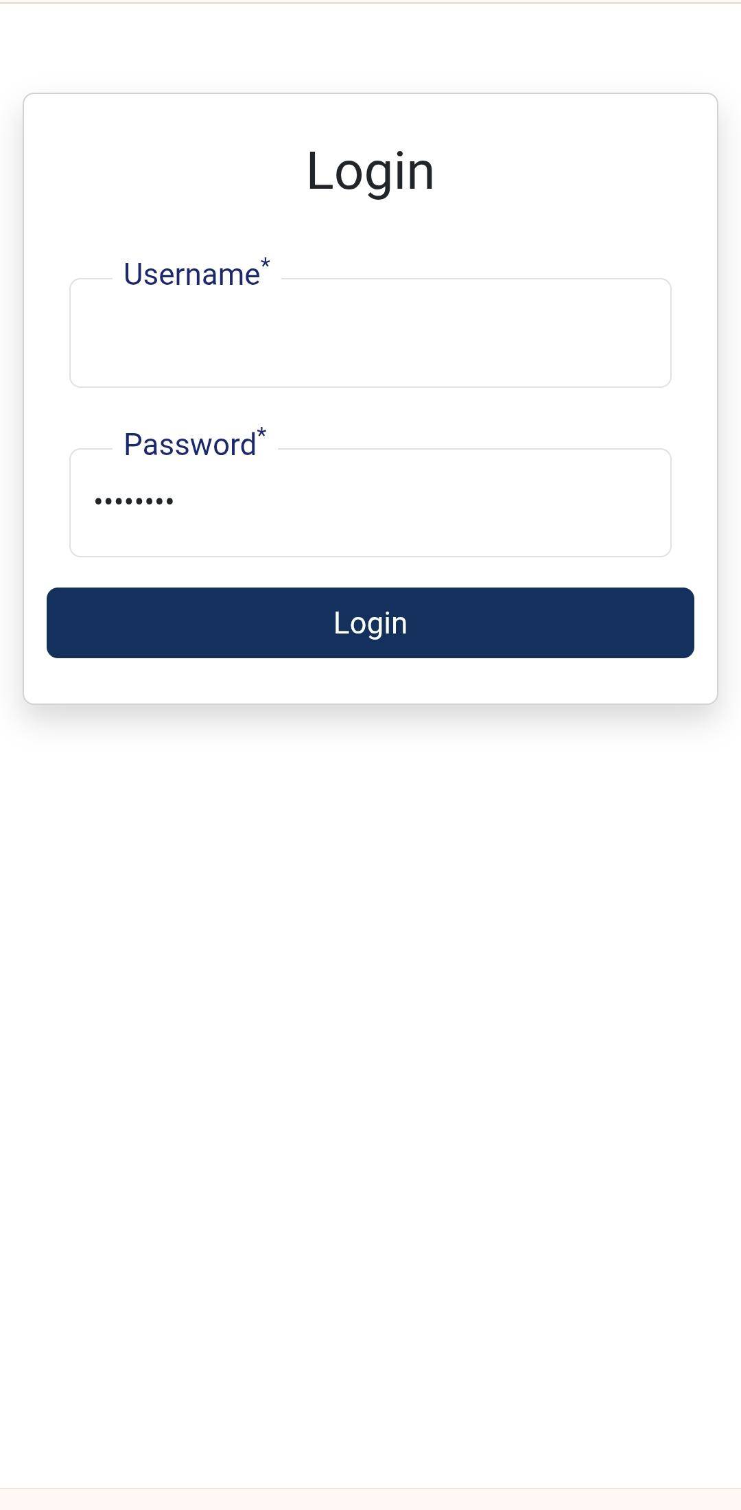 Login mobile